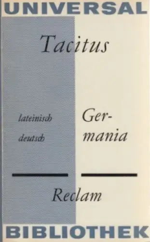 Buch: Germania, Tacitus. Reclam Universal-Bibliothek, 1971, gebraucht, gut