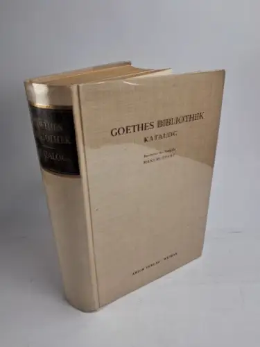 Buch: Goethes Bibliothek - Katalog, Ruppert, Hans, 1958, Arion Verlag, Goethe