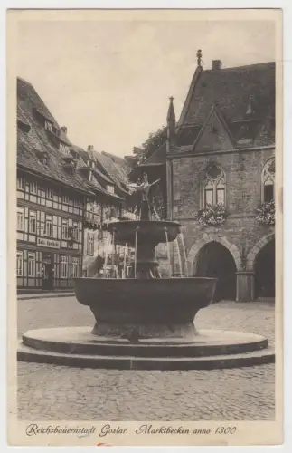 AK Reichsbauernstadt Goslar. Marktbecken anno 1300, Bruno Hansmann, Postkarte