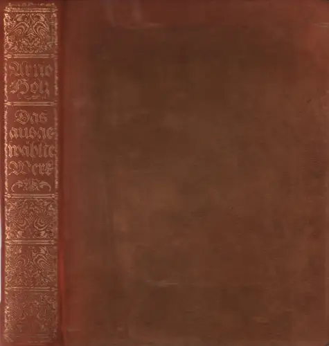 Buch: Das ausgewählte Werk, Holz, Arno, 1919, Bong, mit Signatur des Verfassers