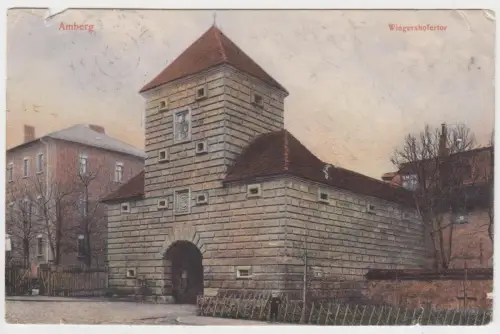 AK Amberg. Wingershofertor, 1916,