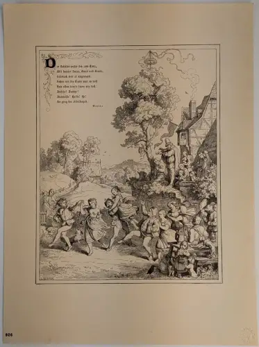 Grafik: Facsimile, Ludwig Richter, Goethe, Reproduktion, Reichsdruckerei