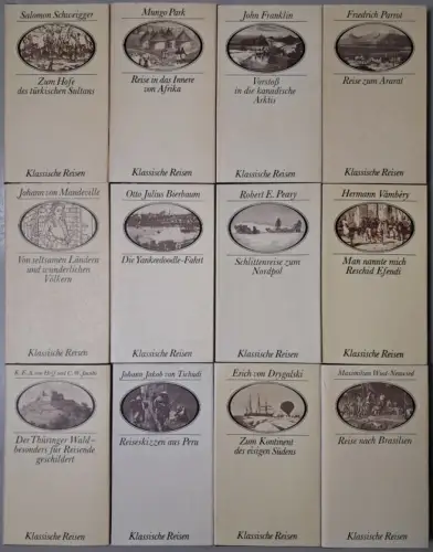 12 Bücher Klassische Reisen Brockhaus Verlag, Afrika, Arktis, Thüringer Wald...