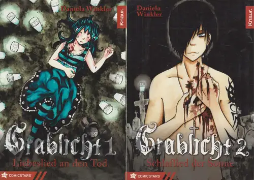 Manga: Grablicht 1+2, Daniela Winkler, Knaur, 2 Bände, Vampire, Manga, Comic