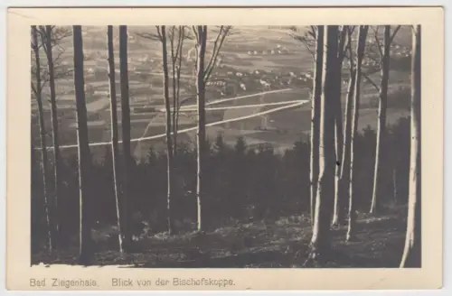 AK Bad Ziegenhals Blick von der Bischofskoppe, Glucholazy, Postkarte, ungelaufen