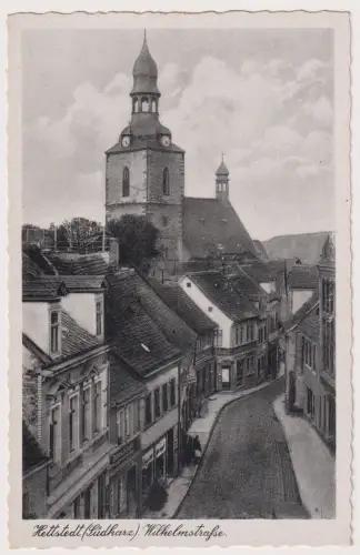 AK Hettstedt (Südharz) Wilhelmstraße, Kunstanstalt Karl Thoericht, Postkarte