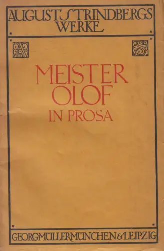 Buch: Meister Olof, August Strindberg, 1919, Georg Müller, Interimsbroschur