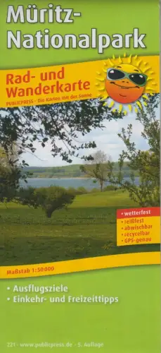Landkarte: Müritz-Nationalpark: Rad- und Wanderkarte 1:50000, Publicpress
