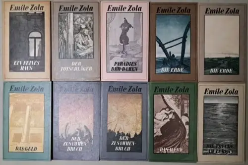 10 Bücher Die Rougon-Macquart, Zola, Emile, Rütten & Loening, Geld, Werk ...