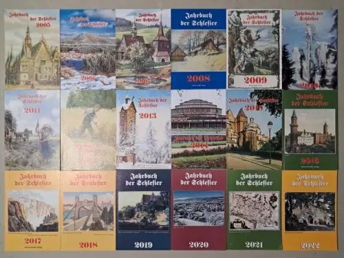 18 Hefte Jahrbuch der Schlesier 2005-2022, Helmut Preußler, gebraucht, sehr gut