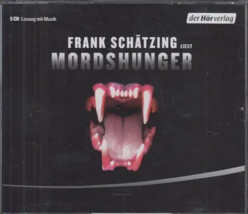 CD-Box: Frank Schätzing - Mordshunger, 2007, Der Hörverlag, Autorenlesung, Krimi