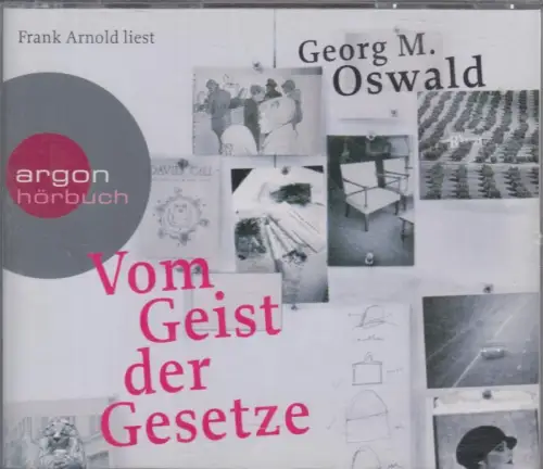 CD-Box: Georg M. Oswald - Vom Geist der Gesetze. 2008, Gelesen von Frank Arnold