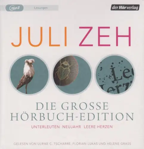 CD-Box: Juli Zeh - Unterleuten - Leere Herzen - Neujahr. 2022,  4 mp3-CDs