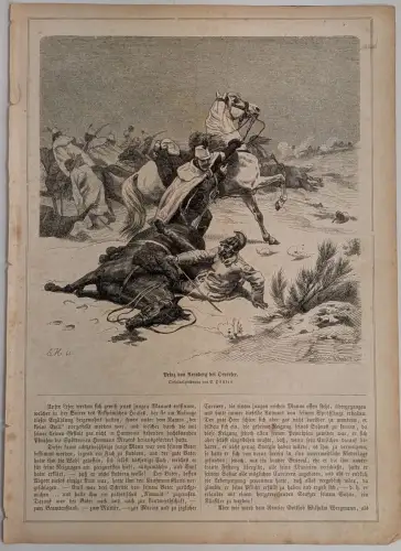 Holzstich: Prinz von Arenberg bei Oeversee, Daheim, Grafik, Repro, E. Hünten