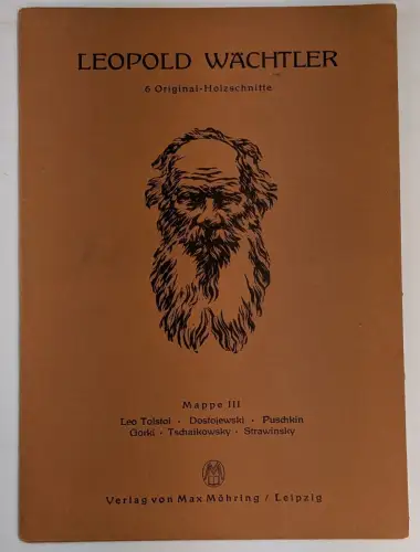 6 Original-Holzschnitte, Leopold Wächtler, Mappe III, Max Möhring, Portrait