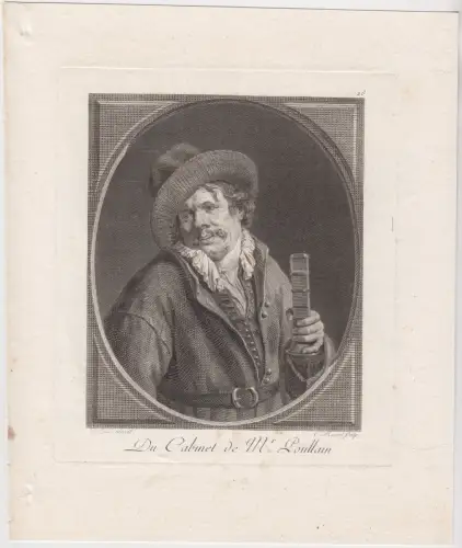 Kupferstich: Du Cabinet de Mr. Poullain, Kupferstich, De Vos, Charles Macret