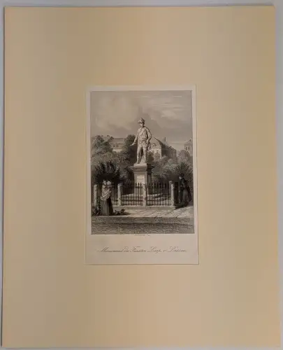 Stahlstich: Monument des Fürsten Leop. v. Dessau, Payne, Englische Kunstanstalt