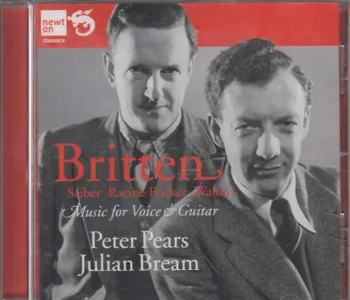 CD: Peter Pears u.a., Britten, Seiber, Racine, Fricker, Walten. Voice and Guitar