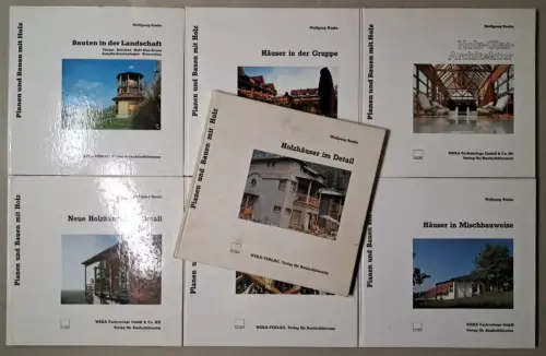 7 Bücher Planen und Bauen mit Holz, Wolfgang Ruske, Weka, Holzhäuser, Holz-Glas