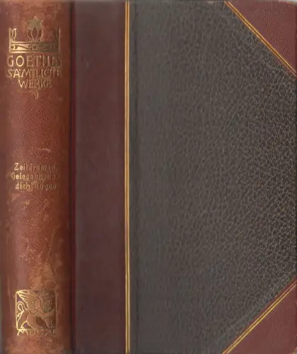 Buch: Goethes Sämtliche Werke Jubiläums-Ausgabe Band 9, Zeitdramen, Cotta