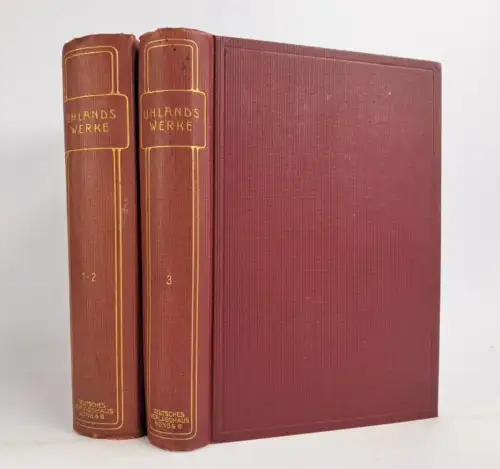 Buch: Ludwig Uhland - Werke. 3 Teile in 2 Bänden, Goldene Klassiker-Bibliothek