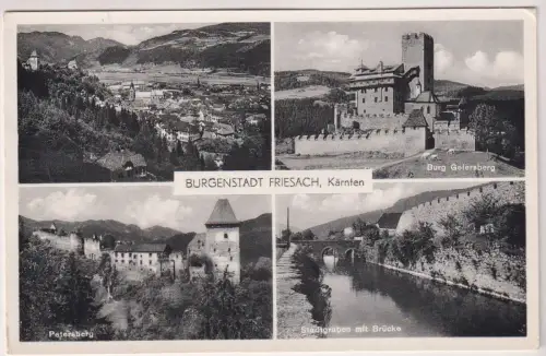 AK Burgenstadt Friesach, Kärnten, ca. 1956, K. Glantschnigg, gebraucht, gut