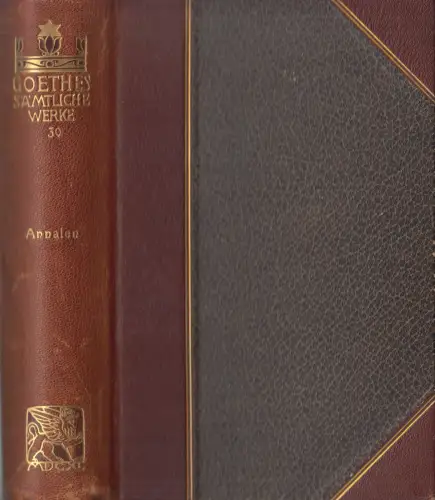Buch: Goethes Sämtliche Werke Jubiläums-Ausgabe Band 30, Annalen, Cotta
