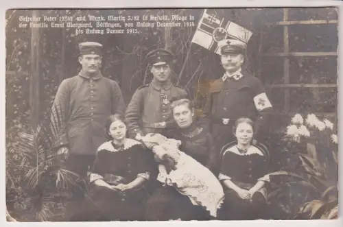 AK Gefreiter Peter 12./82 und Musk. Martin 3./82 in Freiwill...1915, Feldpost