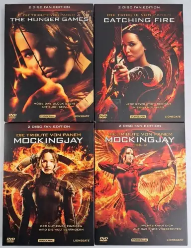 4 DVDs Die Tribute von Panem: The Hunger Games, Catching Fire, Mockingjay