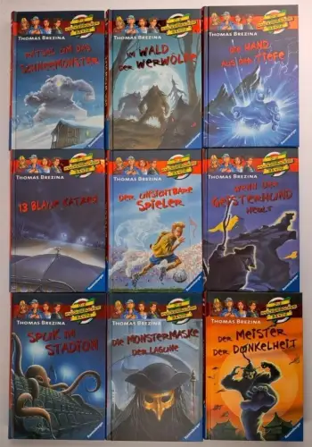 9 Bücher Die Knickebockerbande, Nr. 1, 36, 41, 42 48, 61, 63, 65, 6, Th. Brezina