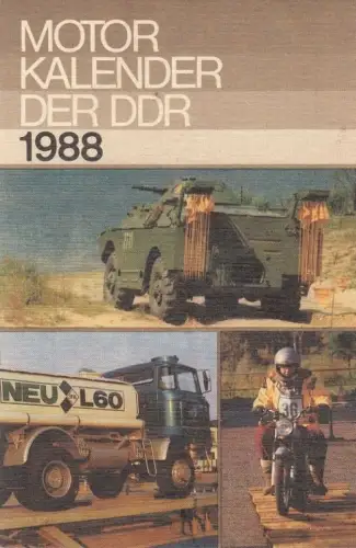 Buch: Motor-Kalender der DDR 1988, Großpietsch, Walter. 1987, gebraucht, gut