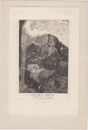 Grafik, Ferdinand Staeger, Kunstgrafik, Buch, gut erhalten, Soldat, Radierung