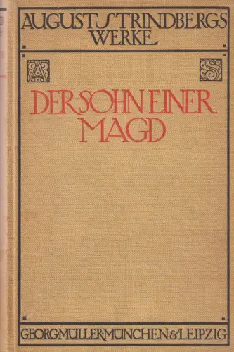 Buch: Der Sohn einer Magd, Strindberg, August.  1923, Georg Müller Verlag