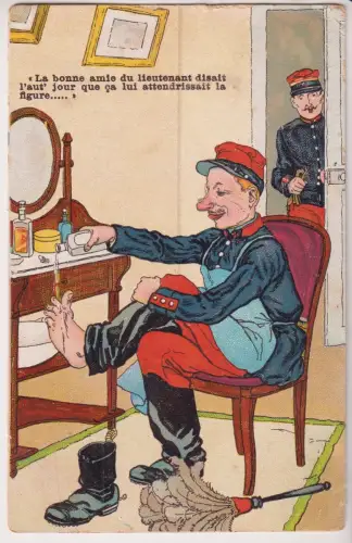 AK Militär - Soldaten Lithografie, ca. 1915, Postkarte, gebraucht, gut