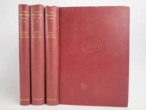 Buch: The Forsyte Saga I-III, John Galsworthy, Bernhard Tauchnitz, 3 Bände