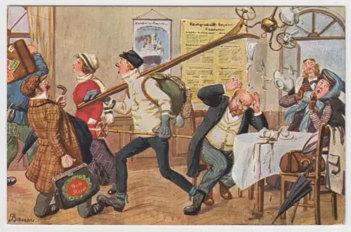 AK Der Unglücksrabe - Illustrierte Postkarte von O. Braun, Adolf Klauß & Co.