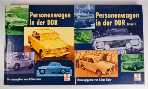 Buch: Personenwagen in der DDR, 2 Bände, Gaier, Achim. 2000, Schrader Verlag