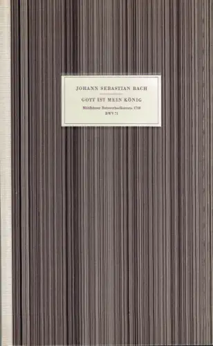 Buch: Gott ist mein König, Bach, J. S., 1970, Deutscher Verlag für Musik