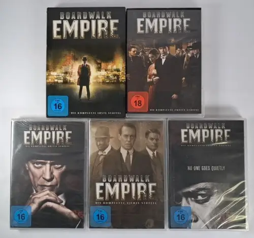 5 DVD-Boxen: Boardwalk Empire. Staffel 1-5 (komplett), M.  Scorsese, S. Buscemi