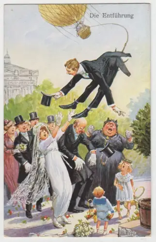 AK Die Entführung, Illustrierte Postkarte von Arthur Thiele, ungelaufen