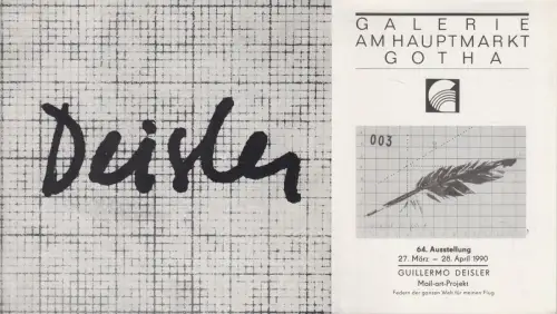 Ausstellungskatalog: Guillermo Deisler,Theaterentwürfe, Grafik, Mail-Art, 1986