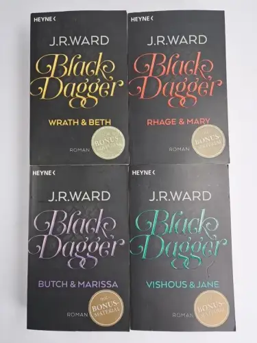 4 Bücher Black Dagger - Doppelbände, J. R. Ward, Heyne Verlag, 4 Bände