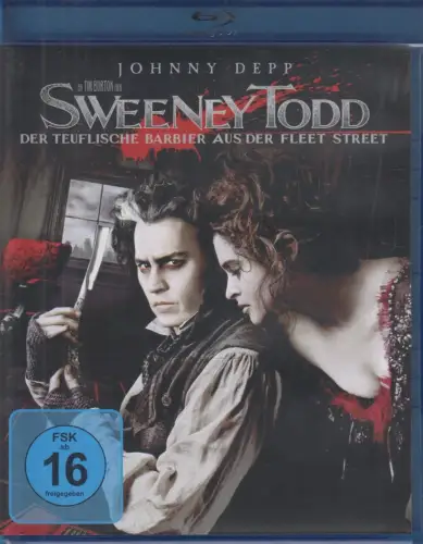 Blu-ray: Sweeney Todd. 2008, Tim Burton, Johnny Depp, Helena Bonham Carter u.a.