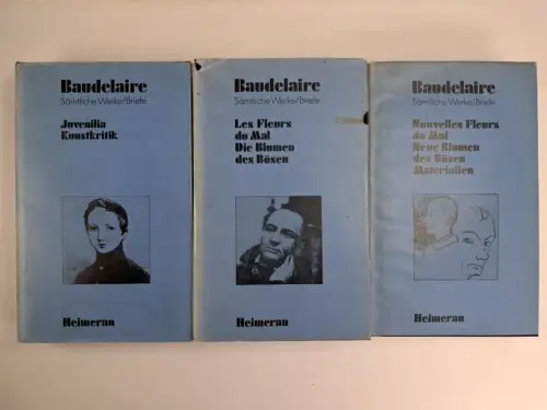 Buch: Charles Baudelaire - Sämtliche Werke / Briefe 1, 3, 4, Heimeran, 3 Bände
