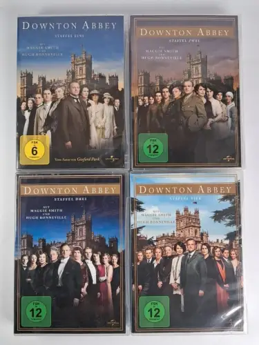 4 DVD-Boxen: Downton Abbey. Staffel 1-4, Maggie Smith, Michelle Dockery, Serie
