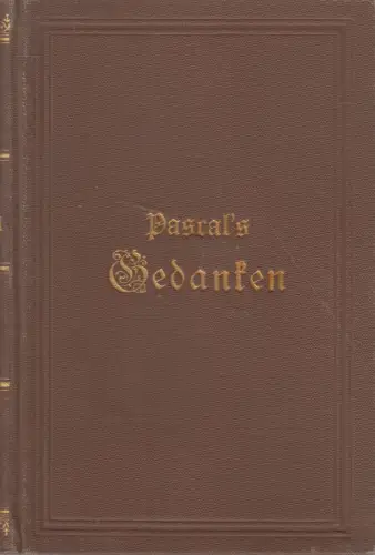 Buch: Blaise Pascal's Gedanken, Reclams Universal Bibliothek, gebraucht, gut