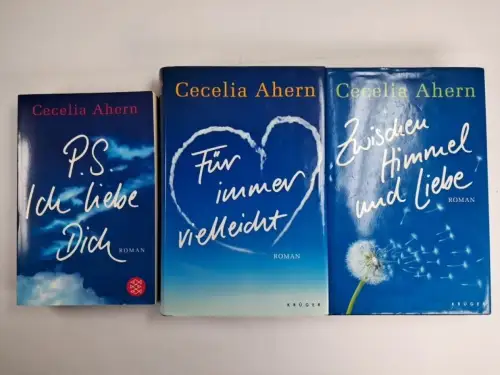 3 Bücher Cecelia Ahern: P. S. Ich liebe dich; Für immer vielleicht; Zwischen ...