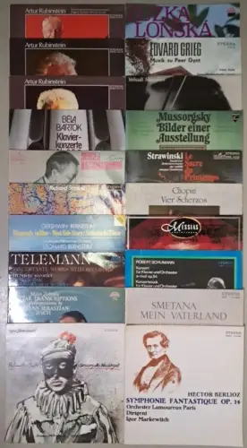 20 verschiedene Klassik Schallplatten 12" LP, Vinyl, Mussorgksy, Bartok, Menuhin