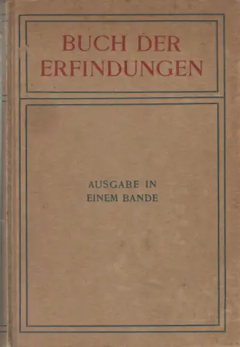 Buch: Buch der Erfindungen, Wilhelm Berdow, Otto Spamer Verlag, 2. Auflage