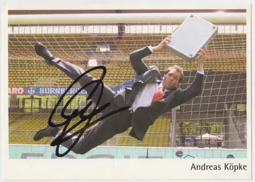 Autogrammkarte: Andreas Köpke, signiert!, Original Autogramm, Foto, Fußball